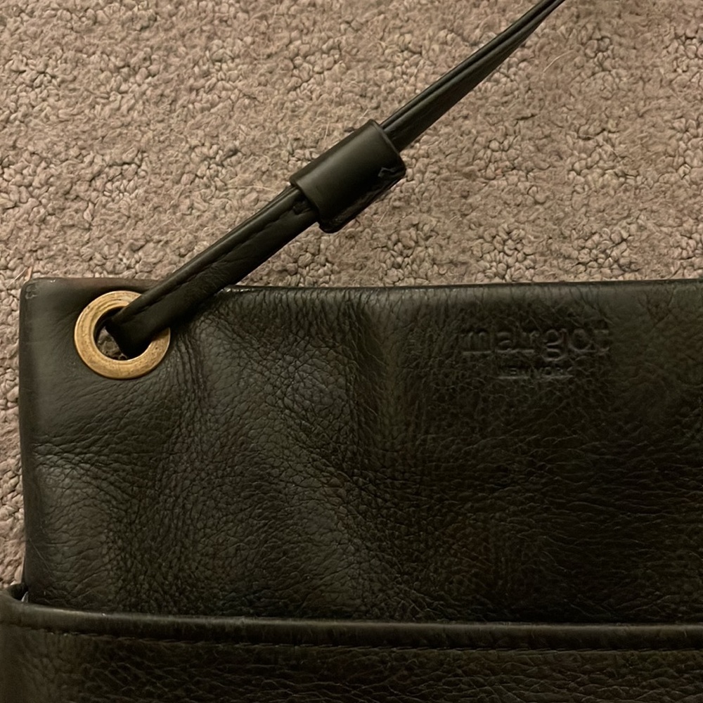 Margot Soft Black Leather Crossbody Purse - Picture 2 of 5